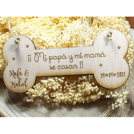HUESO DE PERRO PARA BODA MI PAPÁ Y MI MAMÁ SE CASAN