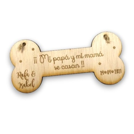 HUESO DE PERRO PARA BODA MI PAPÁ Y MI MAMÁ SE CASAN
