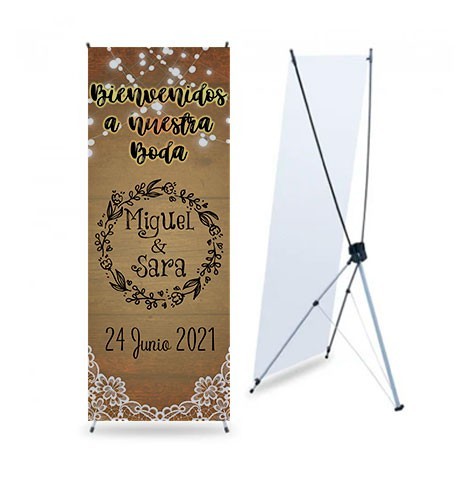 BANNER DE BODA MADERA