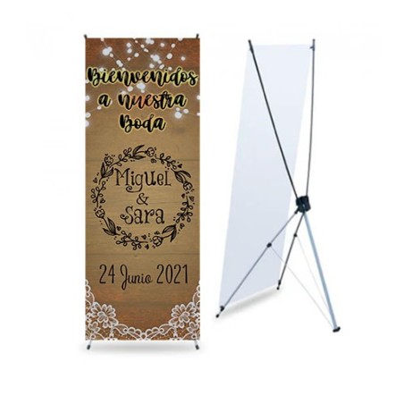 BANNER DE BODA MADERA