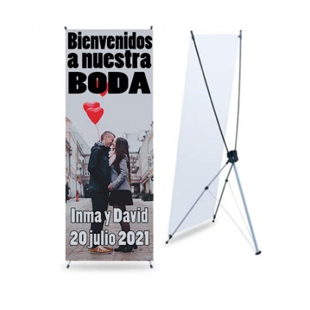 BANNER DE BODA PERSONALIZADO CON FOTO