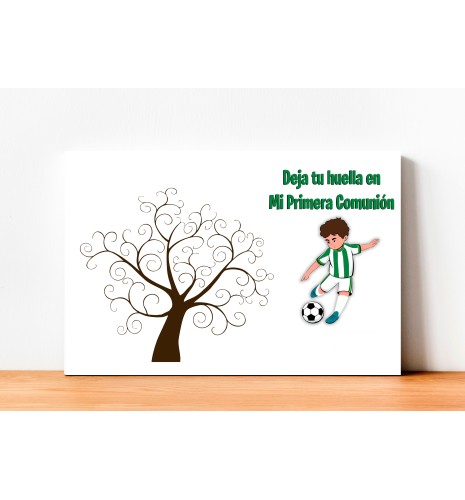 ÁRBOL DE HUELLAS COMUNIÓN NIÑO FÚTBOL 01