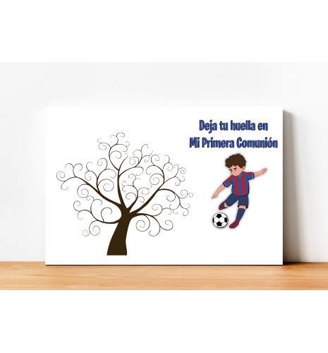 ÁRBOL DE HUELLAS COMUNIÓN NIÑO FÚTBOL 03