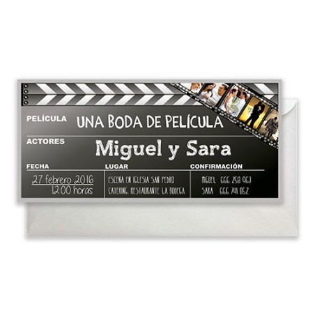 INVITACIÓN BODA DE PELÍCULA