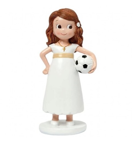 Figura comunión niña futbolista