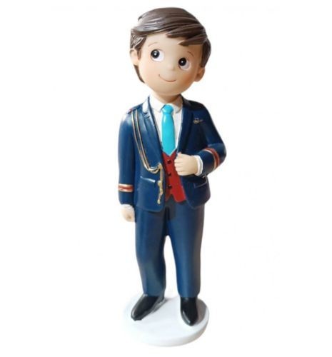 Figura comunión niño con traje almirante azul