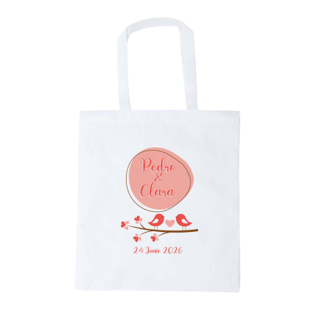 BOLSA SUBLIMADA NON WAVEN BODA PAJARITOS