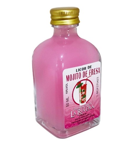 LICOR DE MOJITO DE FRESA 50 ML. CRISTAL