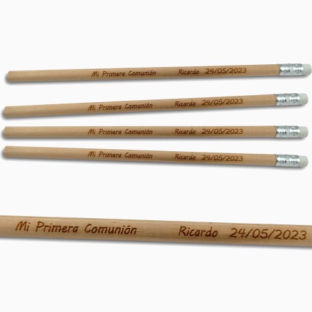 LÁPIZ DE MADERA PERSONALIZADO Y  GRABADO