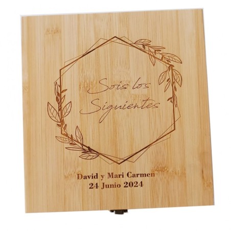 ESTUCHE VINO GRABADO CON COPAS GRABADO PERSONALIZABLE