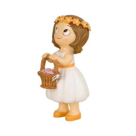 FIGURA TARTA NIÑA CON CESTO PÉTALOS