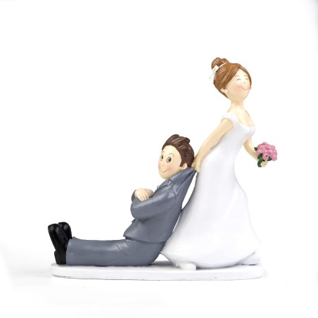 FIGURA TARTA NOVIA ARRASTRANDO NOVIO