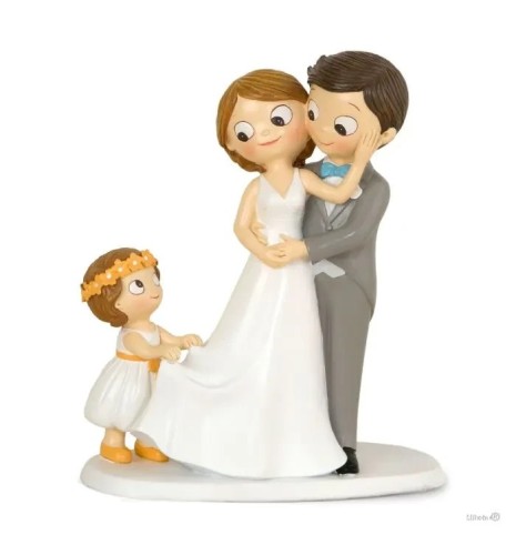 FIGURA TARTA NOVIOS CON NIÑA