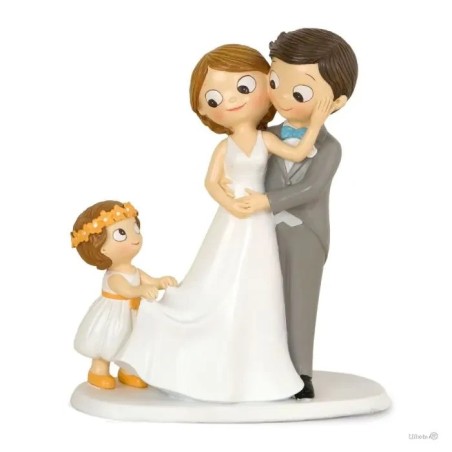 FIGURA TARTA NOVIOS CON NIÑA