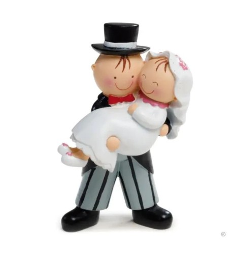 FIGURA TARTA NOVIOS EN BRAZOS