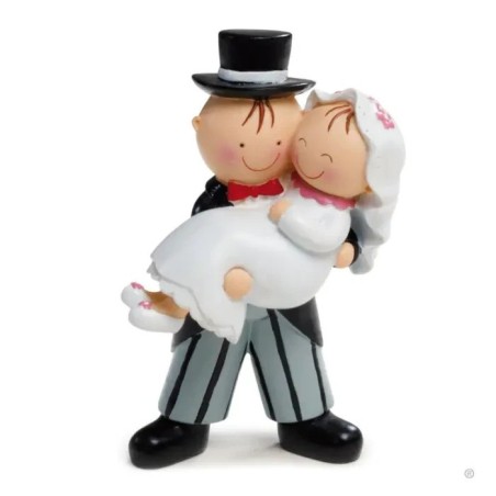 FIGURA TARTA NOVIOS EN BRAZOS