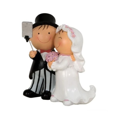 FIGURA TARTA NOVIOS SELFIE