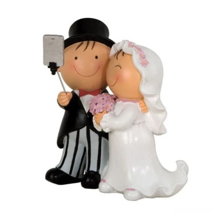 FIGURA TARTA NOVIOS SELFIE