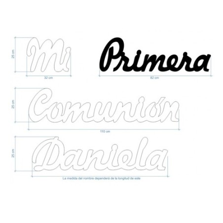 LETRAS CORCHO COMUNIÓN GRANDES PACK CABALLO