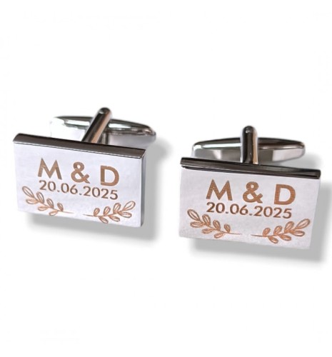 GEMELOS PERSONALIZADOS CON INICIALES Y FECHA