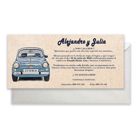 INVITACIÓN COCHE CLÁSICO