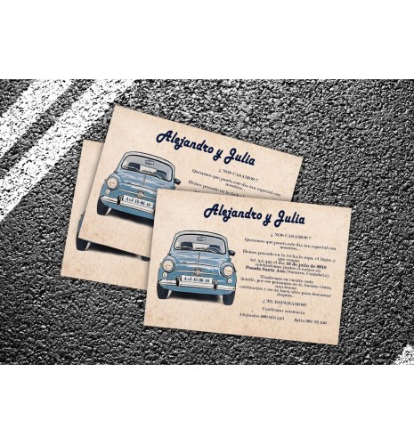 INVITACIÓN COCHE CLÁSICO