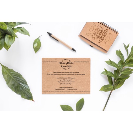 INVITACIÓN KRAFT CON SELLO