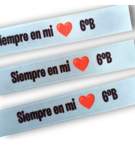 PULSERA DE TELA -Siempre en mi corazón...