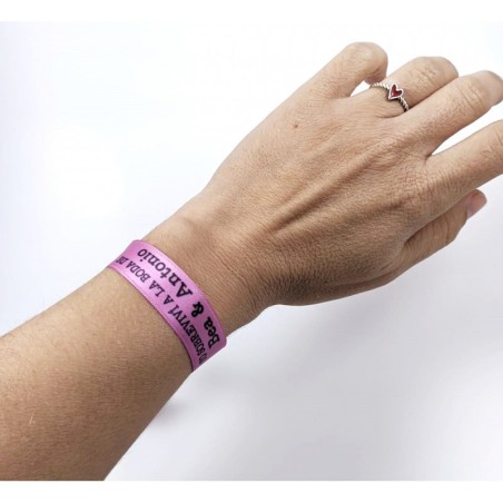 PULSERA DE TELA -Siempre en mi corazón...