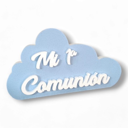 LETRAS DE CORCHO COMUNIÓN NUBE AZUL