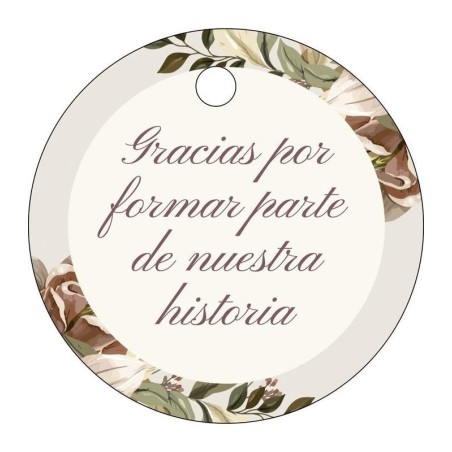 Tarjeta Redonda – “Gracias por formar parte de nuestra historia”