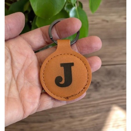 LLAVERO INICIAL DE CUERO PERSONALIZADO