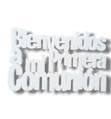 LETRAS DE CORCHO BIENVENIDOS A MI 1ª COMUNIÓN