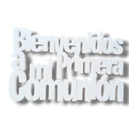 LETRAS DE CORCHO BIENVENIDOS A MI 1ª COMUNIÓN