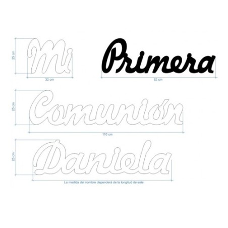 LETRAS CORCHO COMUNIÓN GRANDES PACK