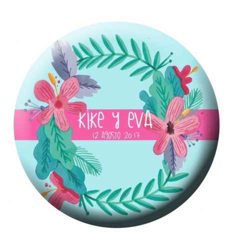 E38. Espejo flor tropical