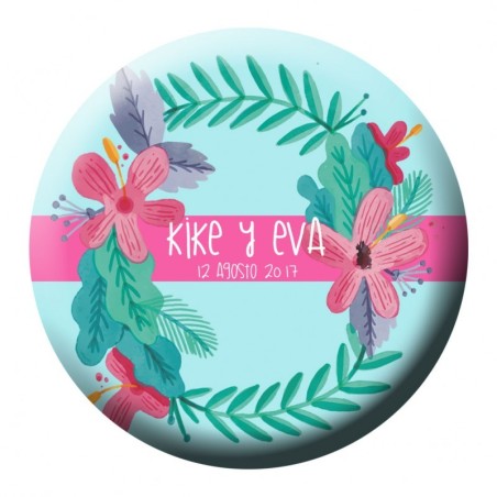 E38. Espejo flor tropical