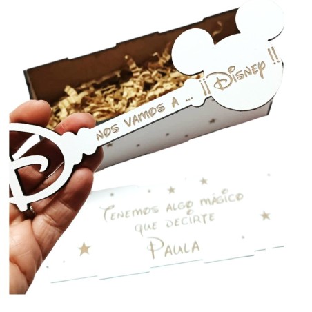 CAJA CON LLAVE MÁGICA DISNEY CON TU PROPIA FRASE