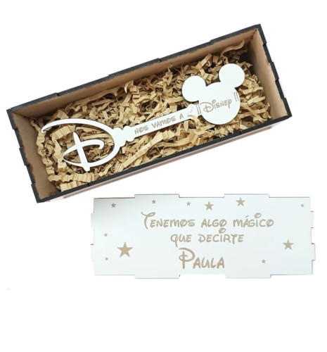 CAJA CON LLAVE MÁGICA DISNEY CON TU PROPIA FRASE