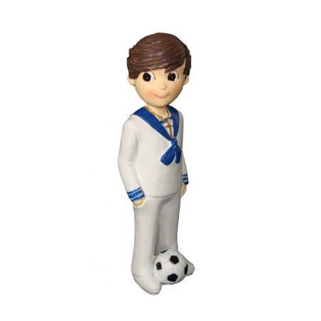 Figura comunión niño fútbol marinero