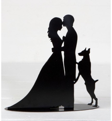 FIGURA TARTA NOVIOS CON PERRO