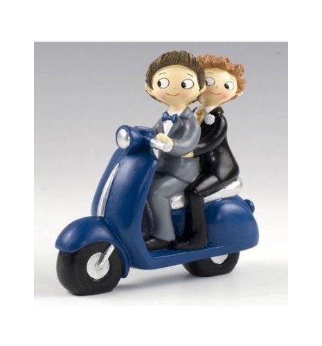 FIGURA TARTA DE CHICOS EN MOTO