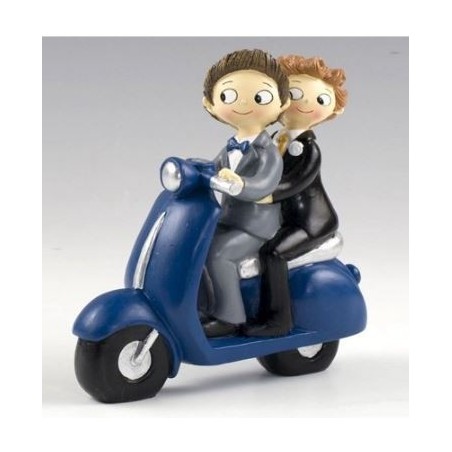 FIGURA TARTA DE CHICOS EN MOTO