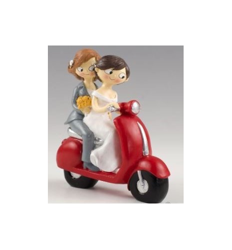 FIGURA TARTA DE CHICAS EN MOTO