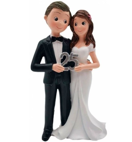 FIGURA TARTA NOVIOS 25 ANIVERSARIO