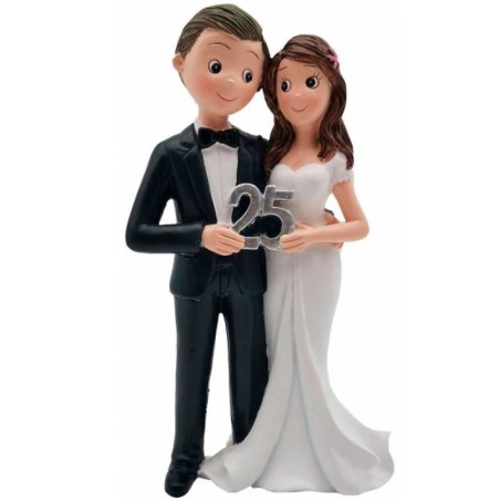 FIGURA TARTA NOVIOS 25 ANIVERSARIO