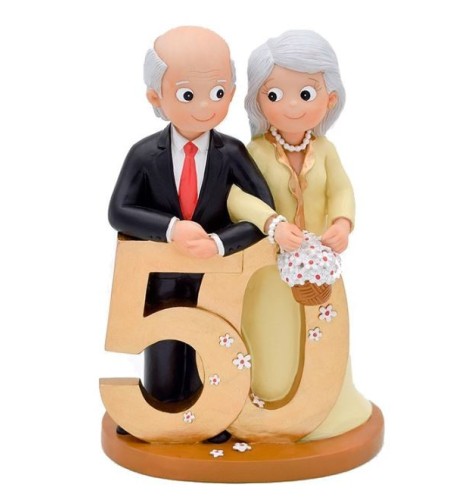 FIGURA TARTA NOVIOS 50 ANIVERSARIO