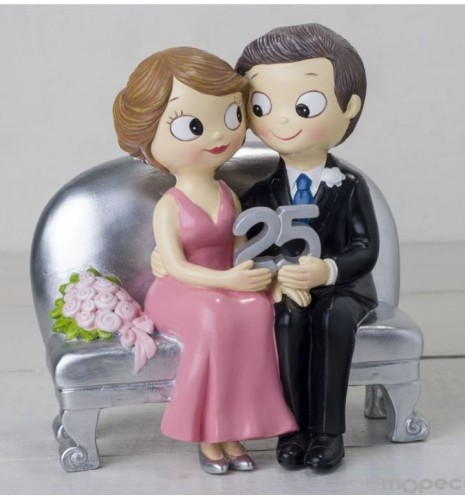 FIGURA TARTA NOVIOS 25 ANIVERSARIO