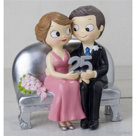 FIGURA TARTA NOVIOS 25 ANIVERSARIO