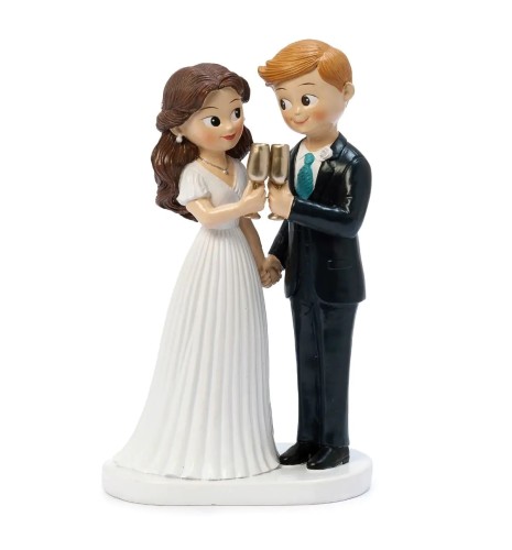 FIGURA TARTA NOVIOS CON PELO RUBIO